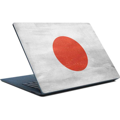Japanese Flag Distressed Surface Laptop Skin